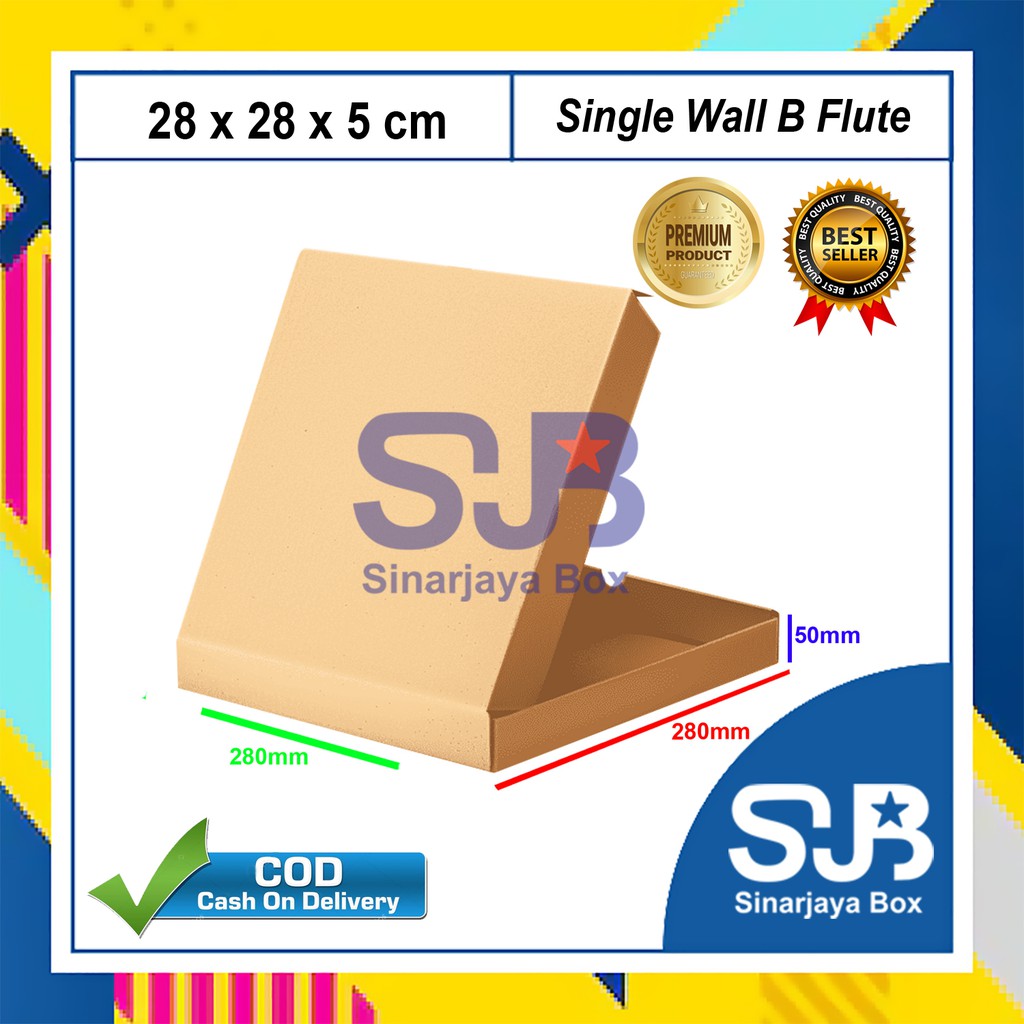 

Kardus Polos / Karton Box / Corrugated Box Uk. 28x28x5 cm