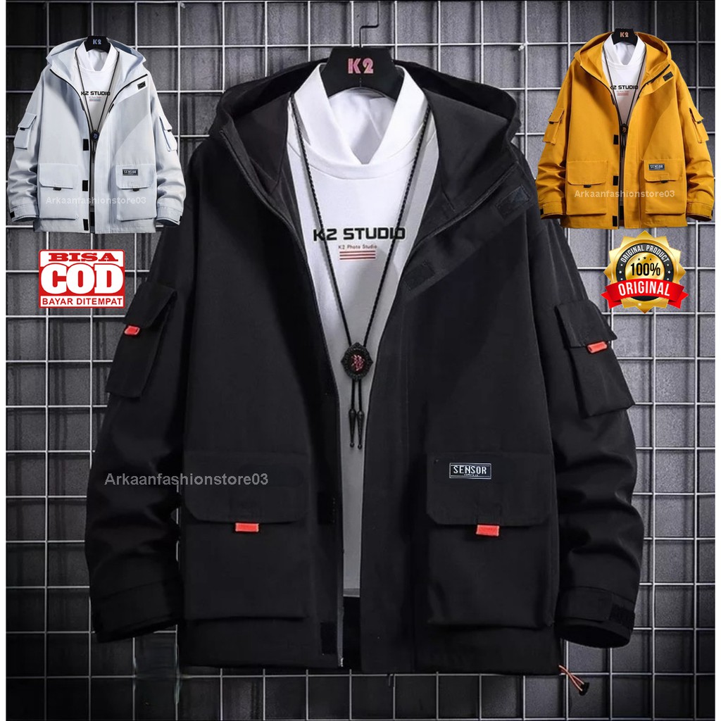 [ BISA COD ] AKN- SEMI PARKA PRIA WATERPROOF / JAKET PARKA PRIA ANTI AIR FOUR POCKET PREMIUM ORIGINA