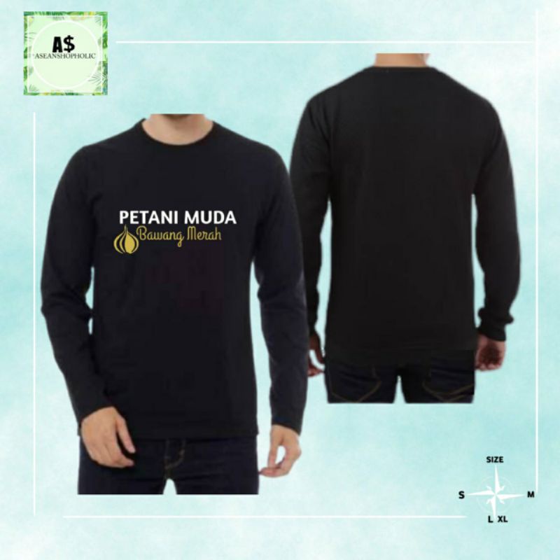 kaos baju lengan panjang petani bawang merah kaos petani