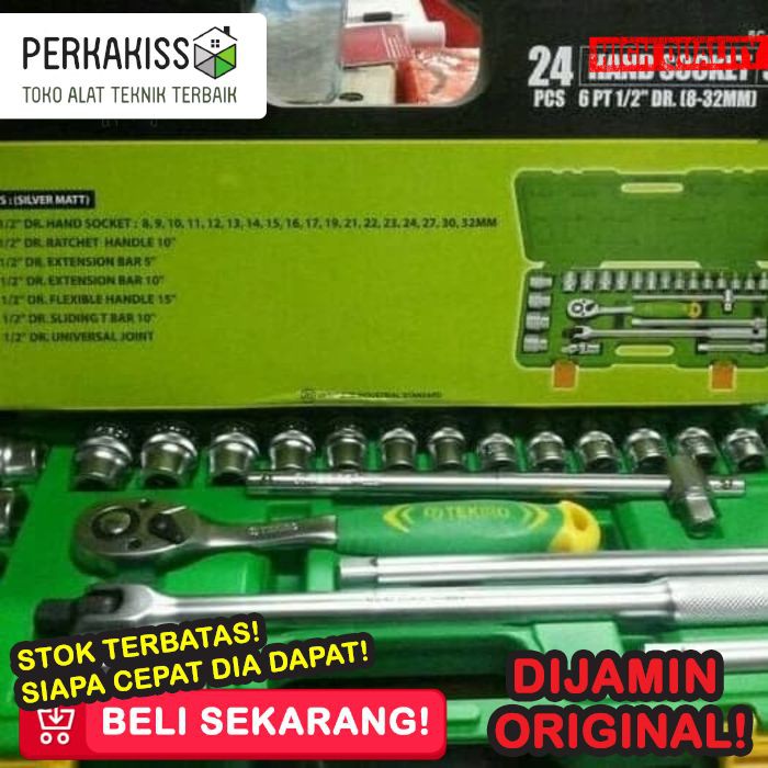 Kunci Sok Set Tekiro 24 Pcs Socket Set Kunci Soket Set Tekiro 24Pcs K51