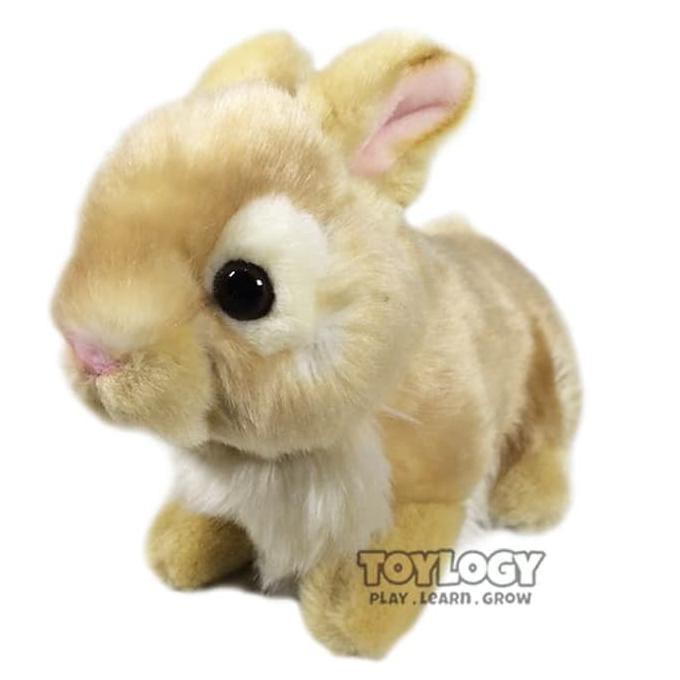 Boneka Hewan Kelinci ( Rabbit Stuffed Plush Animal Doll ) Coklat Putih