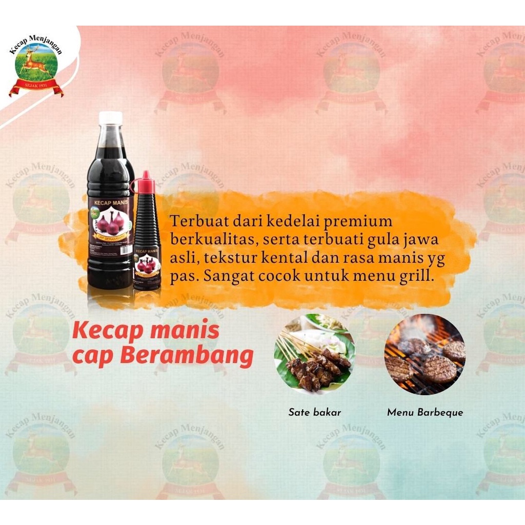 KECAP MANIS CAP BERAMBANG ASLI MENJANGAN SWEET SOY SAUCE 140ML