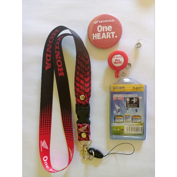 HONDA ONE HEART TERBARU [READY STOK] TALI ID CARD LANYARD PRINTING SATUAN