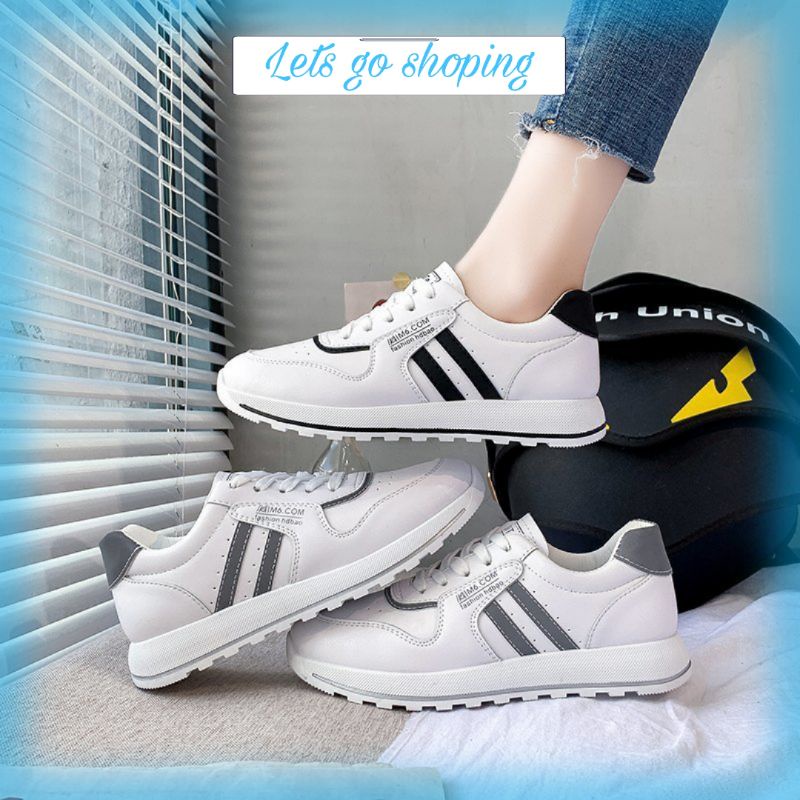 COD Sneakersdaily D500 Sepatu Sneakers Wanita Import Sport Sepatu Kanvas Putih