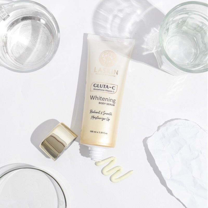 LASKIN WHITENING BODY SERUM, GLUTA C WHITENING SERUM, PEMUTIH VITAMIN C