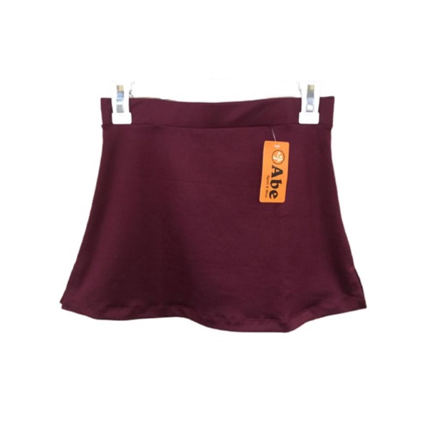 rok senam wanita/rok aerobik/rok olahraga/rok senam olahraga muathay aerobik yoga-Marun