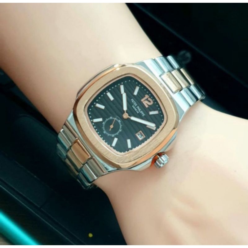 JAM TANGAN WANITA PATEK TANGGAL AKTIF GOLDENpixel