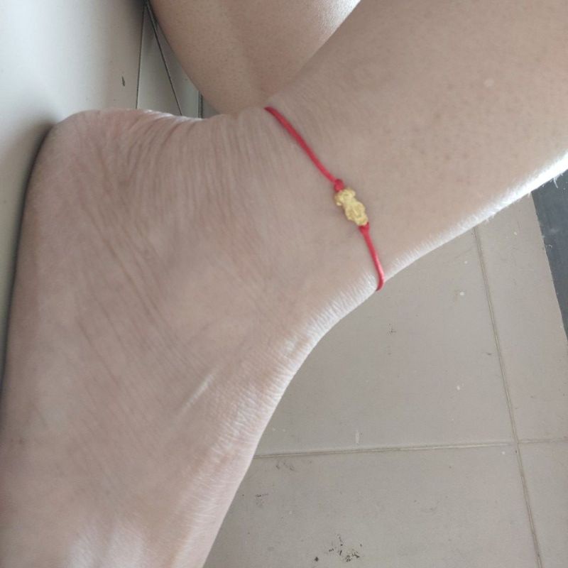 pixiu gelang tali kaki naga/pixiu/baby qilin emas 24k 999.9%