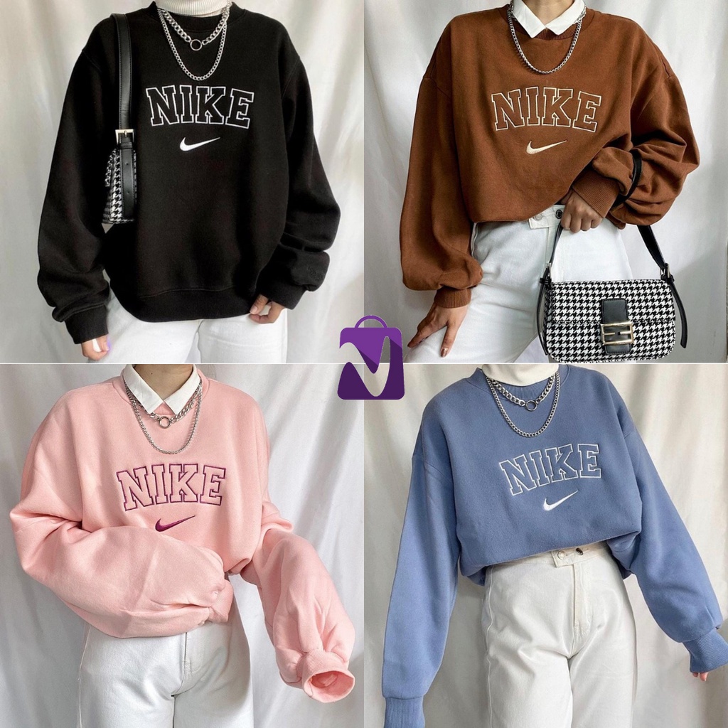 BORDIR NIKE SWEATER CRENWCK SWEATER - PAKAIAN KOREAN STYLE