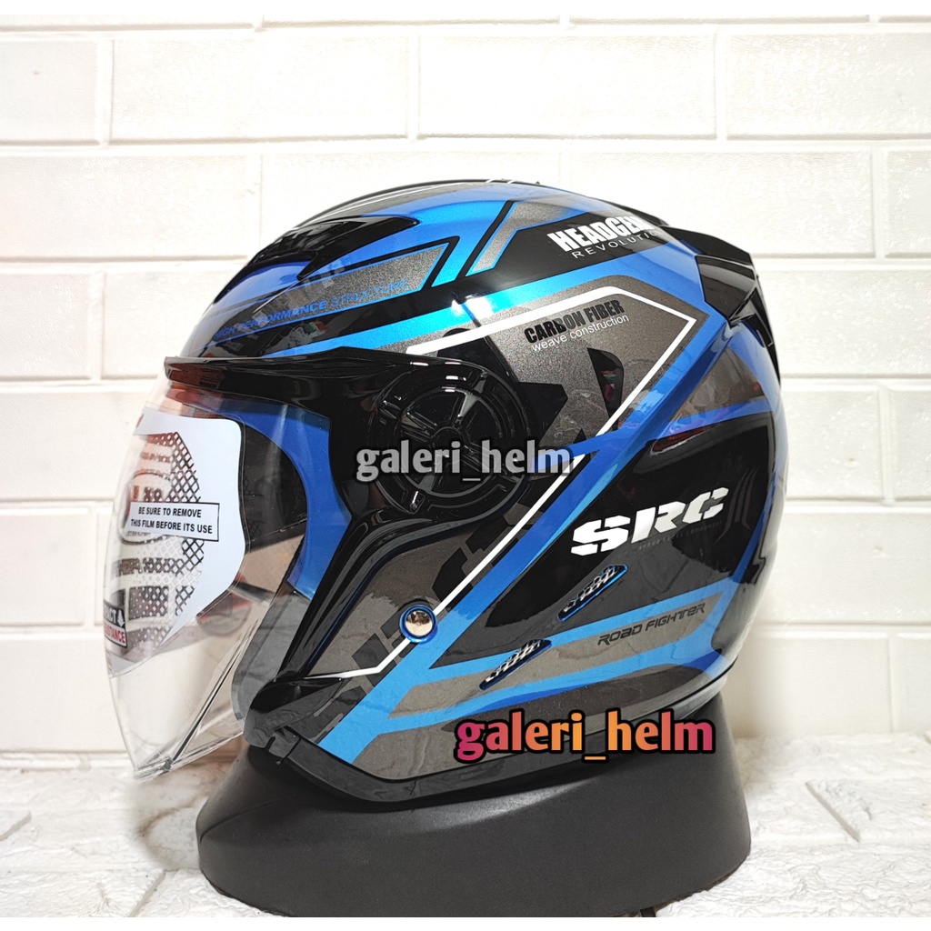Helm Nhk Gladiator motif touring black blue