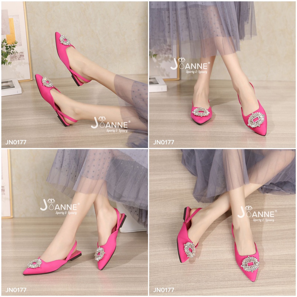 JOANNE Sparkly Slingback Flats Shoes #JN0177 ORIGINAL