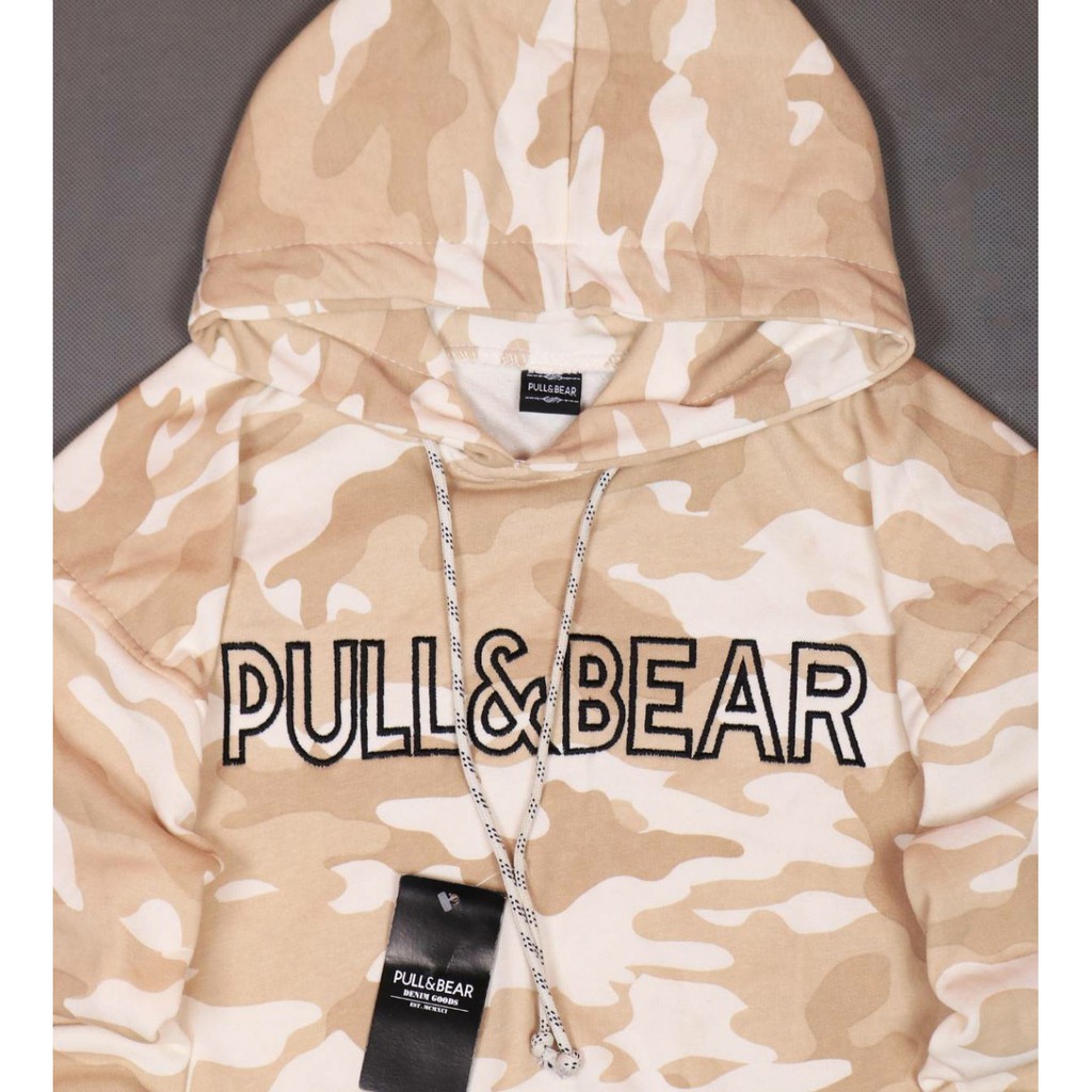 Jaket Hoodie P AND BEAR CAMO – Cream Edition Trendy Casual Unisex Good Brand Quality Stylish