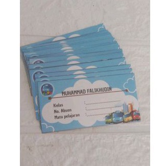 

stiker label buku sekolah