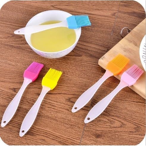 Silikon food brush silicone cake mentega/ kuas roti barbeque/ kuas bbq / Kuas Warna Warni/Kuas Roti