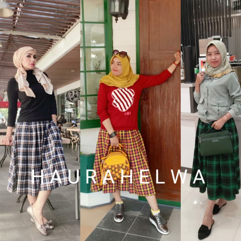 ROK FLANEL IMPORT MIDI 7/8 TARTAN HAURAHELWA-2