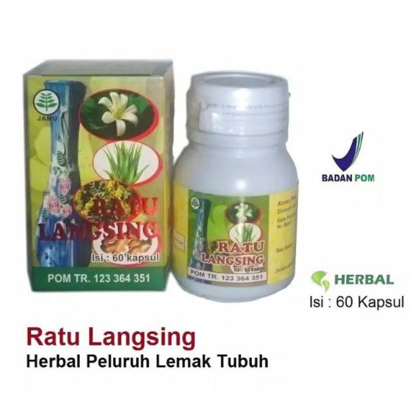 Ratu Langsing Original isi 60 kapsul - Herbalindo Murah