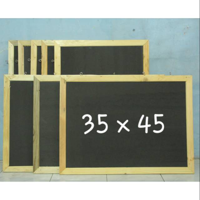 

Blackboard / Papan Tulis Kapur 35x 45 dua muka bolak balik murah