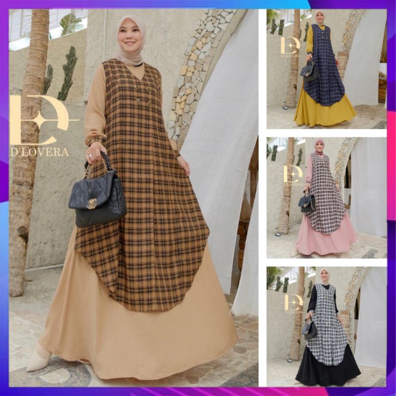 (TEBUS MURAH) D'lovera Maudy Dress Gamis Maudy Baju Wanita Baju Muslimah Pakaian Wanita Pakaian Musl