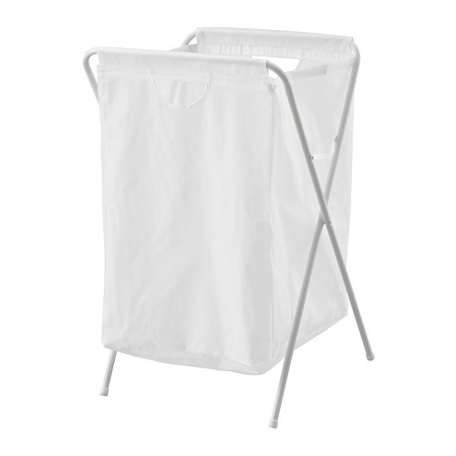 JL Tempat cucian dengan stand/ laundry bag, putih 70 L