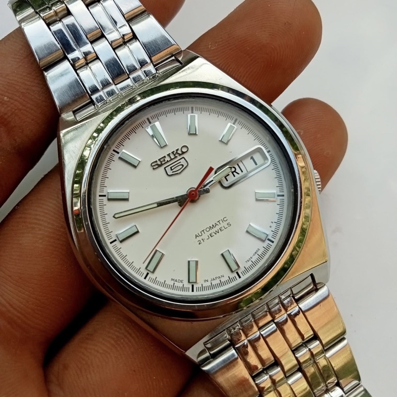 Jam Tangan SEIKO 5 Automatic backcase transparan bekas putih