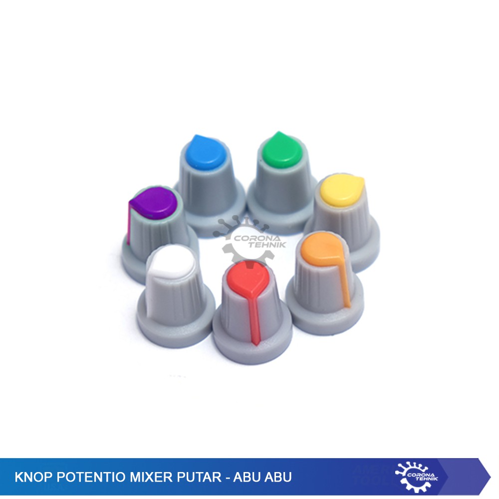 Knop Potentio Mixer Putar - Abu-abu