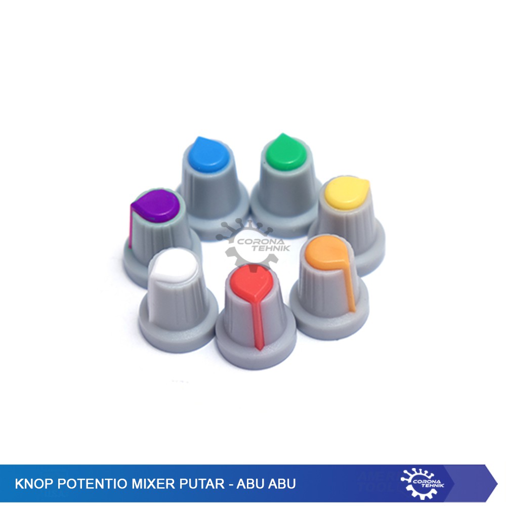 Knop Potentio Mixer Putar - Abu-abu