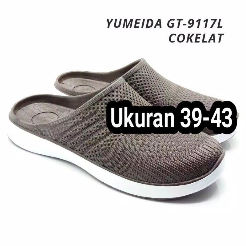 Sandal Selop Pria - Sepatu Sandal Karet Pria - Sandal Selop Karet Pria Yumeida GT - 9117 L Kasual Anti Air.