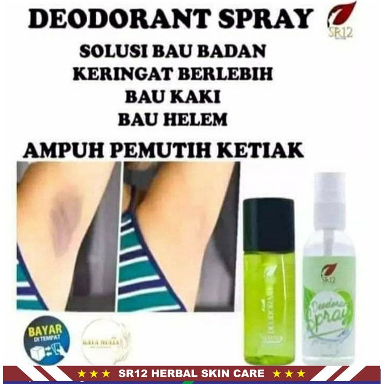 Deodorant SR12- Deodorant Spray SR12 &amp; Deodorant Spray Premium SR12 | Solusi bau badan SR12 Skincare