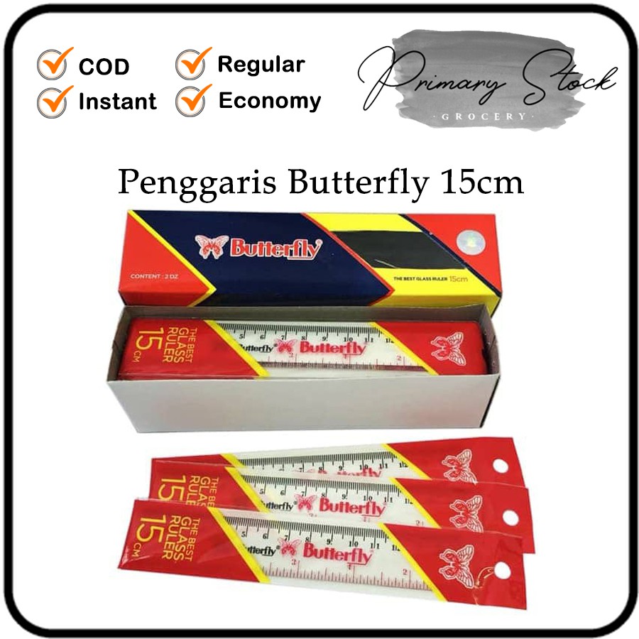 

PENGGARIS PLASTIK MIKA 15CM BUTTERFLY penggaris murah bagus