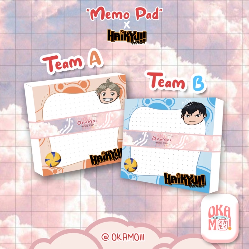 

notesheet |memosheet | memopad haikyuu by okamoi