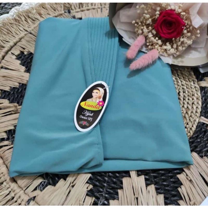 Hijab Jilbab Instan Bergo Syari Jersy Super Jersi korea Import Polos Hamidah-4