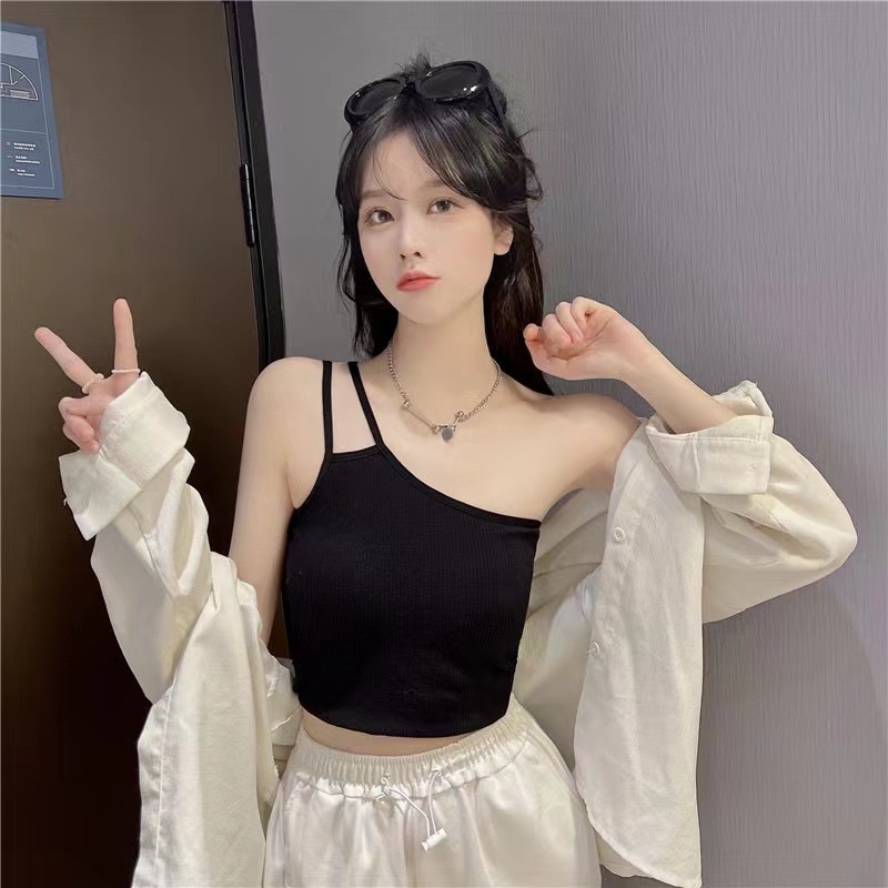 GO! BR736 Bra bh tanktop crop top 2 tali samping pakaian dalam wanita cewek korea tank top cup