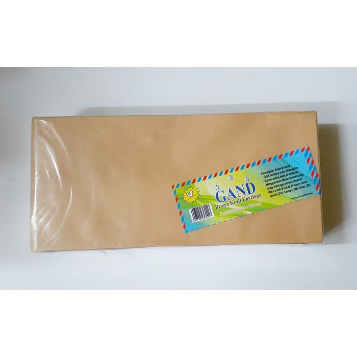 

AMPLOP COKLAT GAND UKURAN KABINET 110 x 240mm ISI 100 | KRAFT ENVELOPE