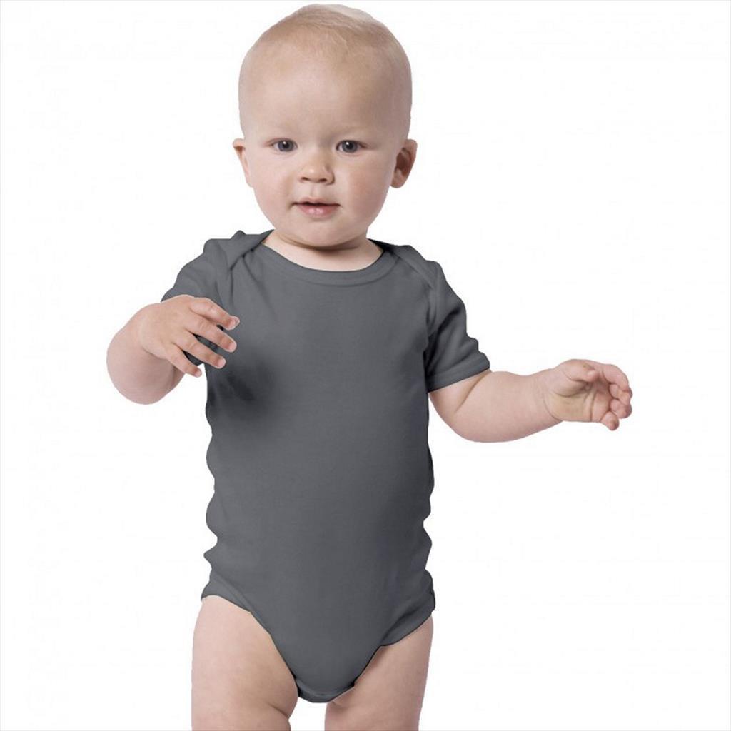 Charcoal Little Palmerhaus Everyday Bodysuit Short Sleeve Jumper