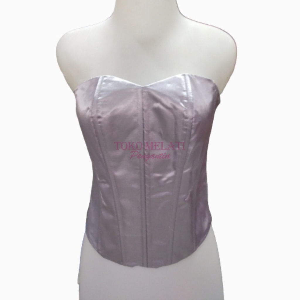 Kamisol Kemben Bustier Dalaman Kebaya Tulang Tali Resleting