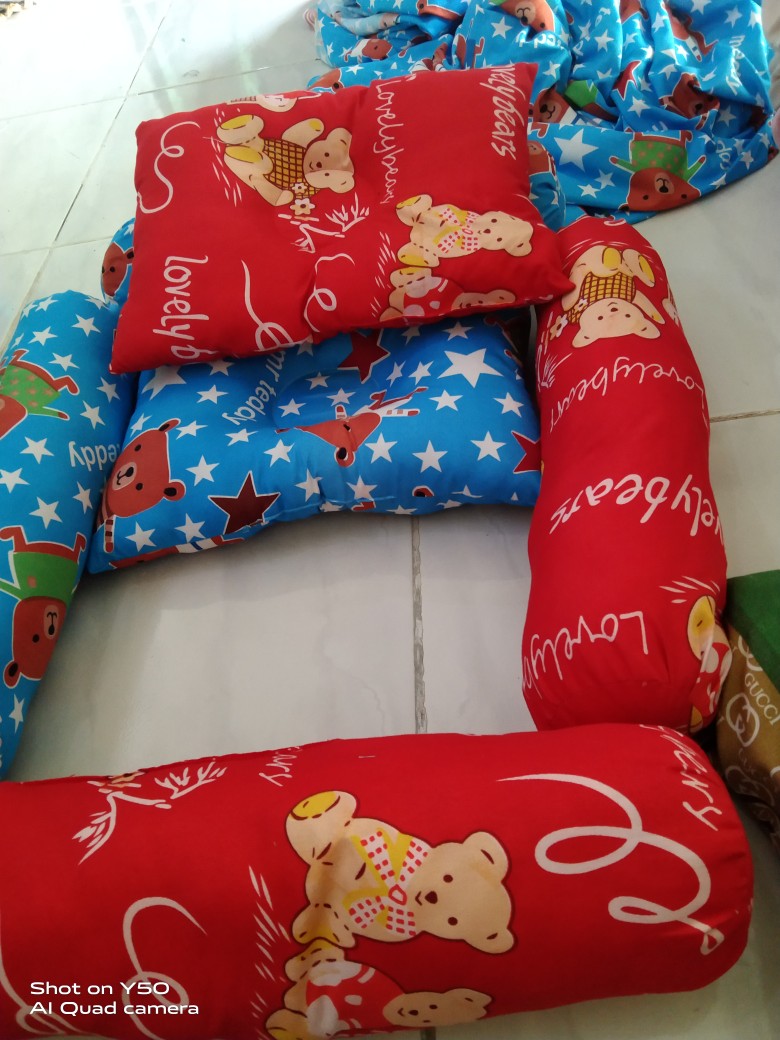 Nabhas Shirt (kemeja Anak Dark Navy Blue Kombinasi Batik)