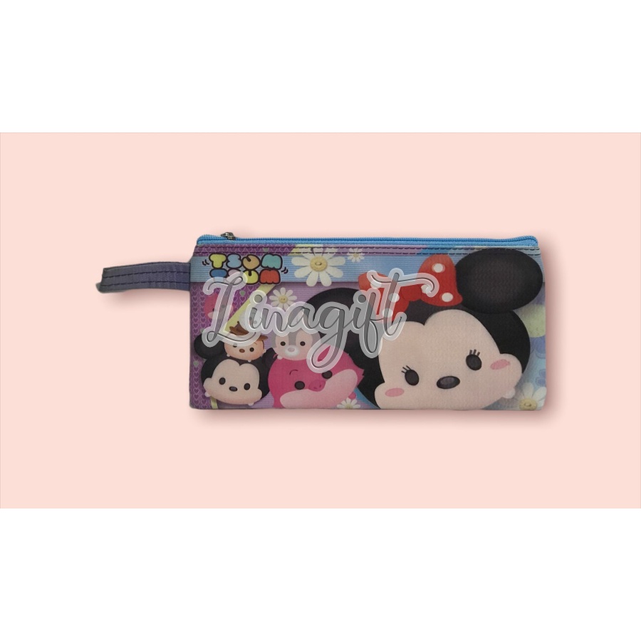 TEMPAT PENSIL DOMPET PENSIL KAIN / PENCIL CASE NATAL DISNEY PRINCESS HELLOKITTY MICKEY / HADIAH KADO NATAL / MERRY CHRISTMAS