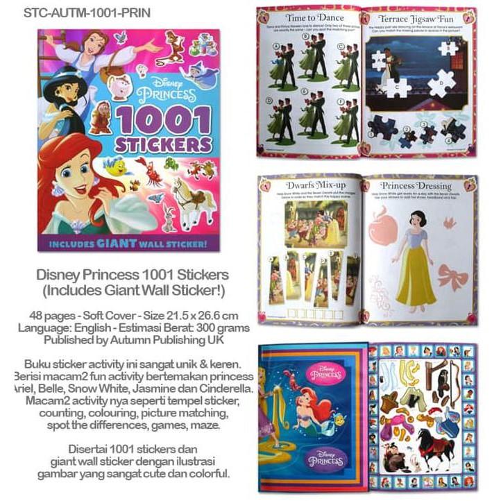 

Buku Disney Princess 1001 Stickers (Includes Giant Wall Sticker!)