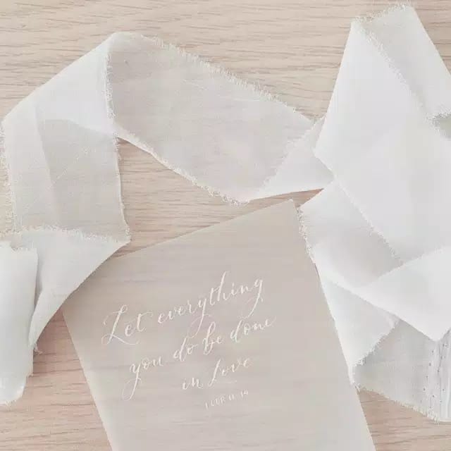 

JUMBO RIBBON in IVORY WHITE wedding ribbon / calligraphy ribbon / vows ribbon / pita buket