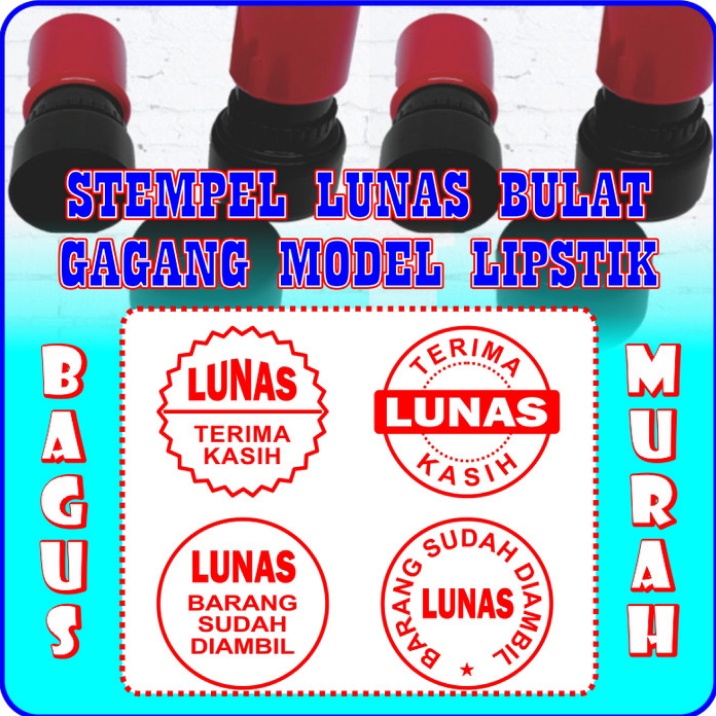 

STEMPEL LUNAS OTOMATIS TINTA DIDALAM GAGANG BULAT LIPSTIK