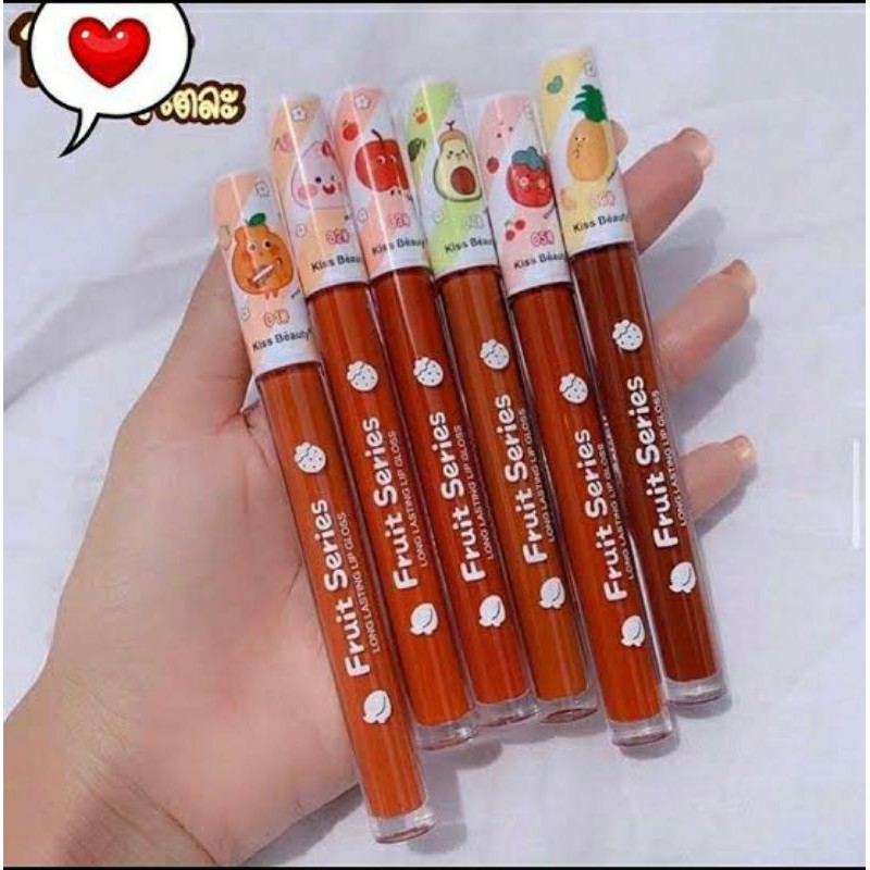 NF [ECER] KISS BEAUTY FRUIT SERIES LONG LASTING LIP GLOSS