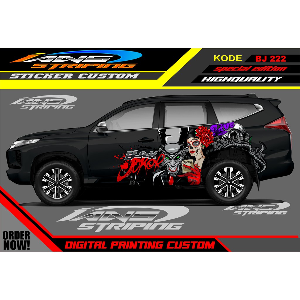 STICKER MOBIL PAJERO SPORT, FORTUNER, INNOVA