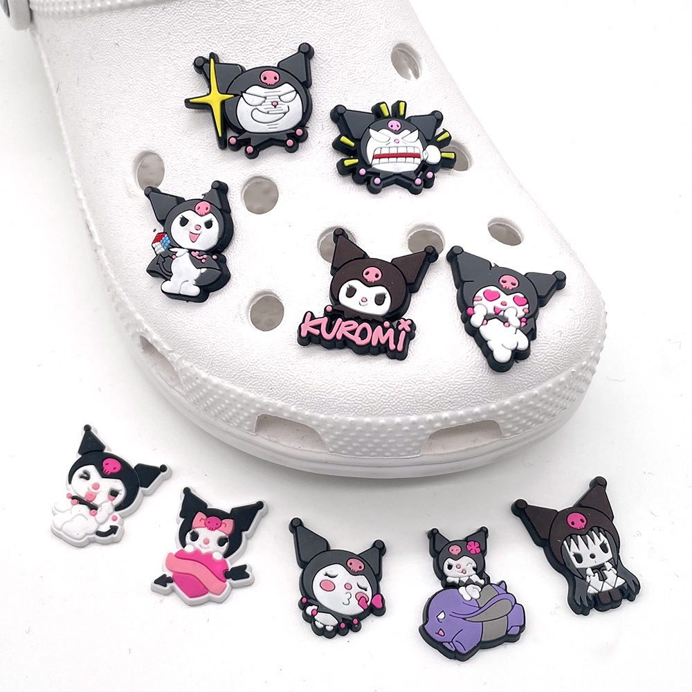 Aksesoris Sepatu Desain Kuromi Untuk Croc jibz Charms Pins Jibbitz Crocs