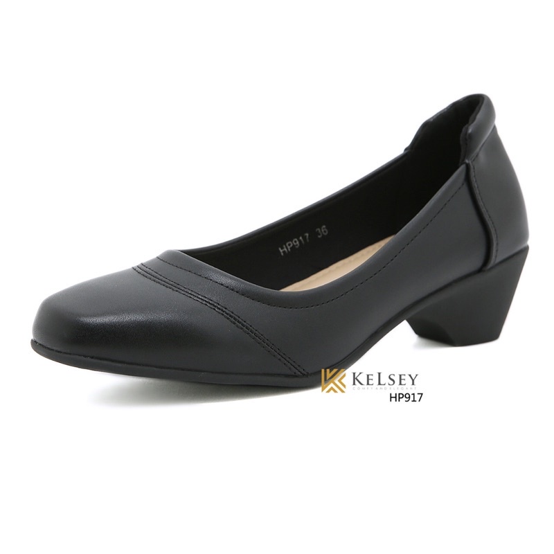 Nicole Sepatu Pantofer Kulit Wanita / Sepatu Heels Wanita Kelsey HP917