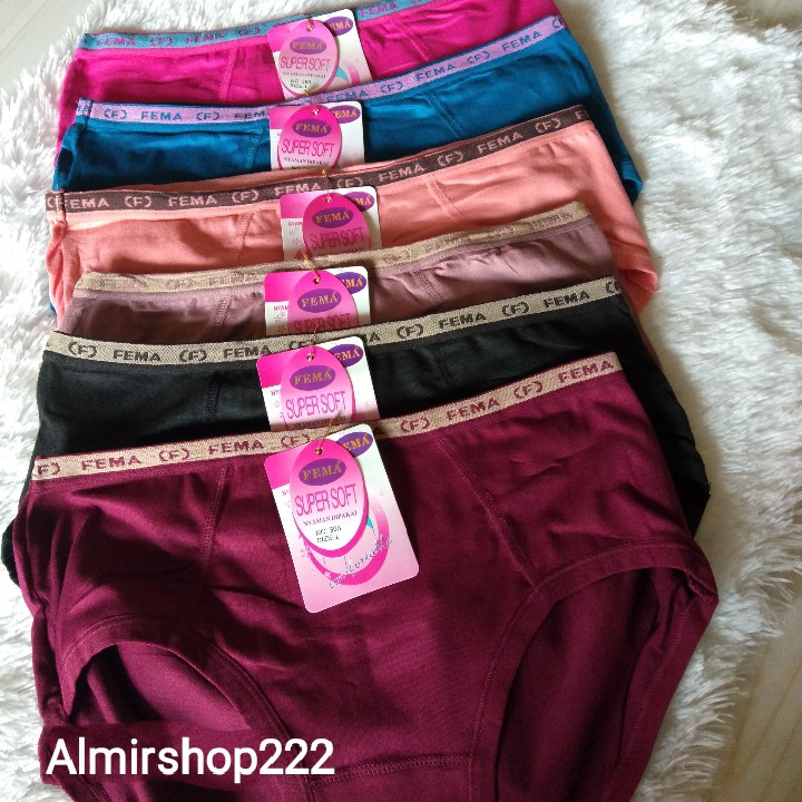 Lusinan 12 PCS CELANA DALAM WANITA FEMA  Seri 351/ 393/361/352/365/399