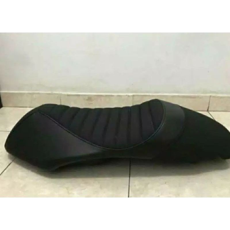 Cover kulit jok Scoopy caferacer sarung jok Scoopy single seat-KULIT JOK CAFERACER