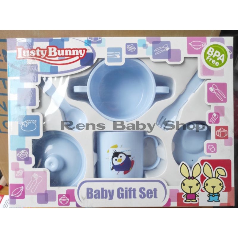 Free bubble warp. SNI Lusty bunny Feeding Gift Set Alat Makan Bayi mangkok sendok garpu gelas LB 1404 1411 1419 1424