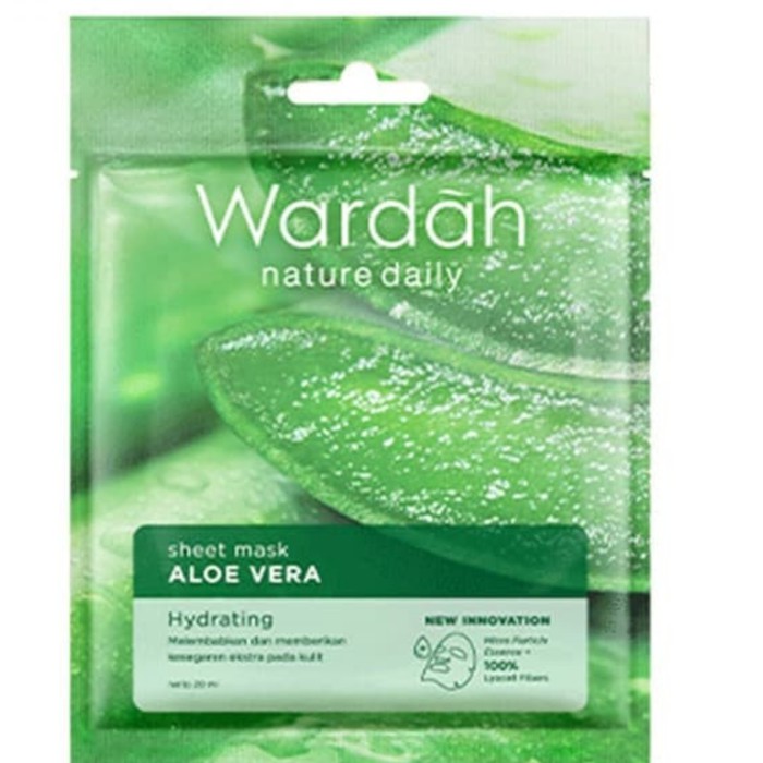 MASKER WARDAH SHEET MASK ALOE VERA LIDAH BUAYA -ORI.