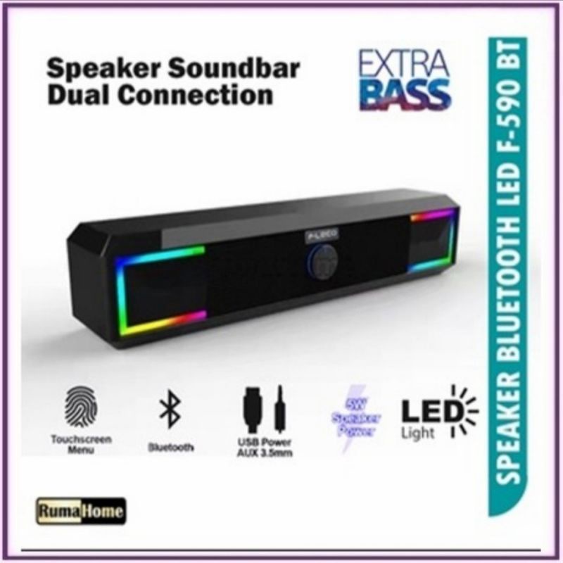 Speaker Portable Bluetooth LED Fleco F-590BT super Bass