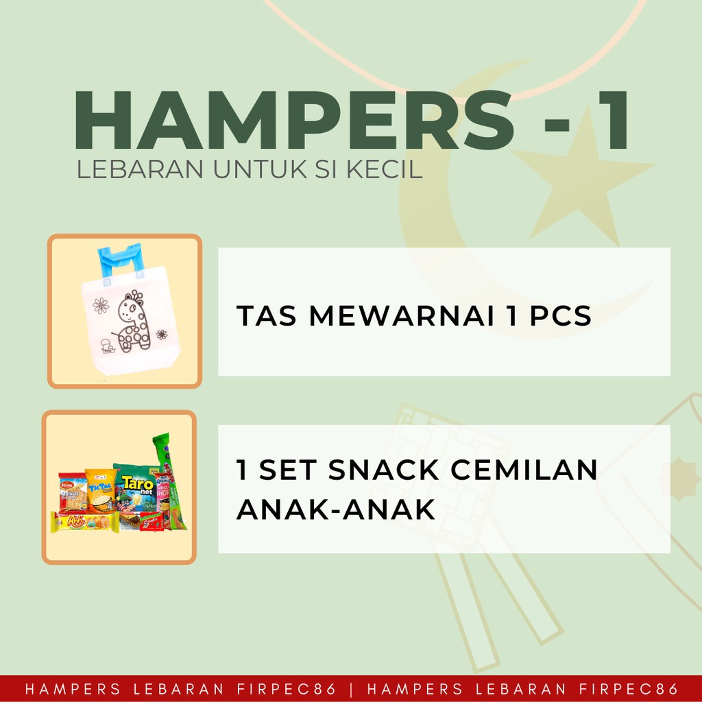 F86 HAMPERS GIFT BOX SOUVENIR ANAK TAS HADIAH LEBARAN IMLEK ULANG TAHUN LENGKAP DAN MURAH